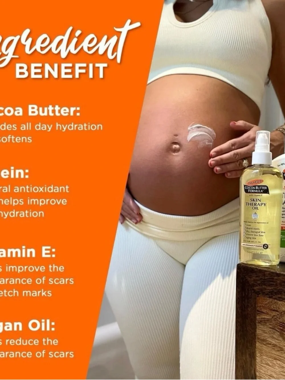 Palmer's Cocoa Butter Formula Skin Therapy Oil + Massage Cream for Stretch Mark